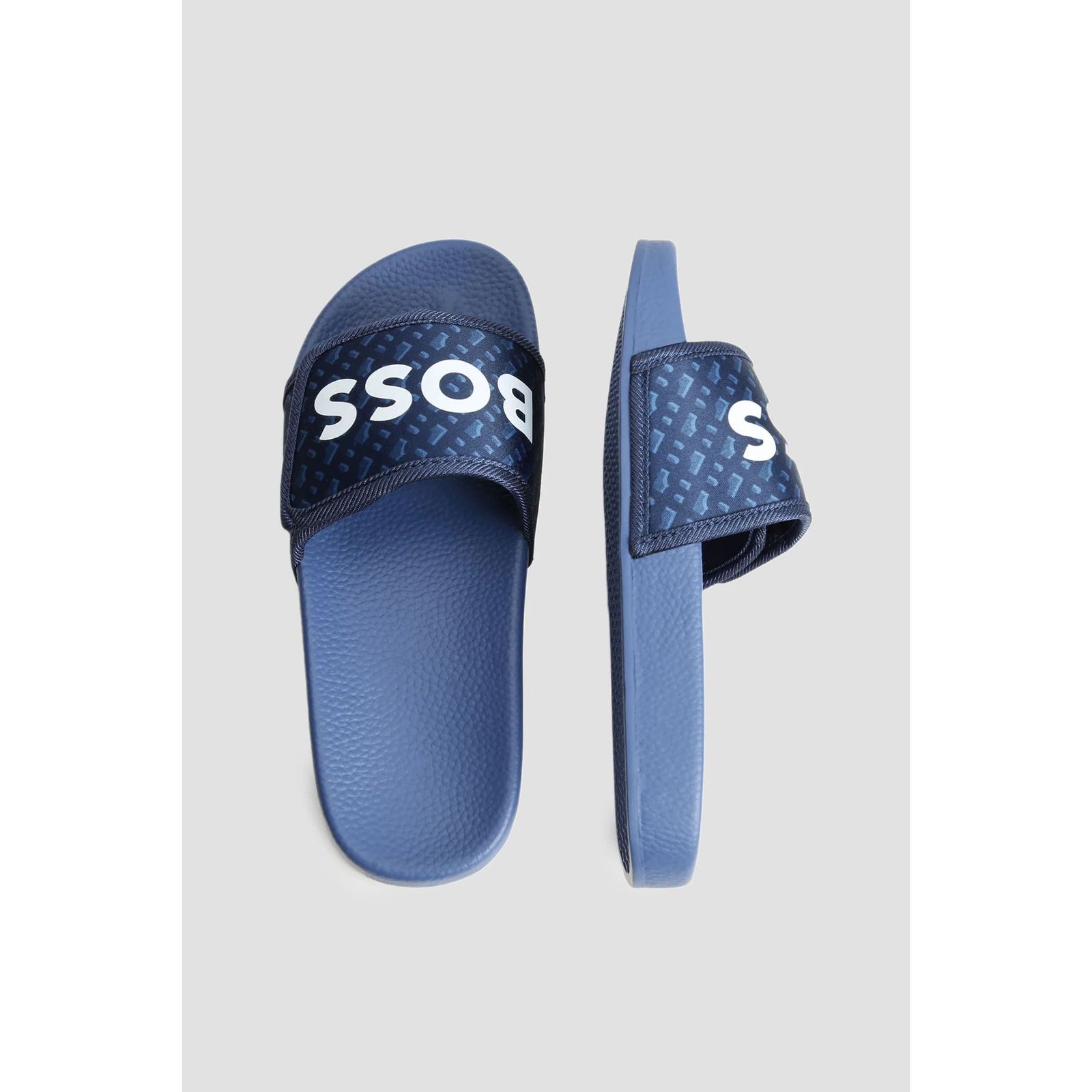 BOSS KIDS KIDS' SLIDES WITH MONOGRAMS AND CONTRAST LOGO - Yooto