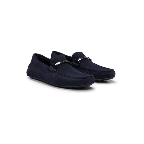 Load image into Gallery viewer, BOSS SUEDE LOAFERS WITH BRANDED METAL DETAILS AND INTERNAL LINING - Yooto
