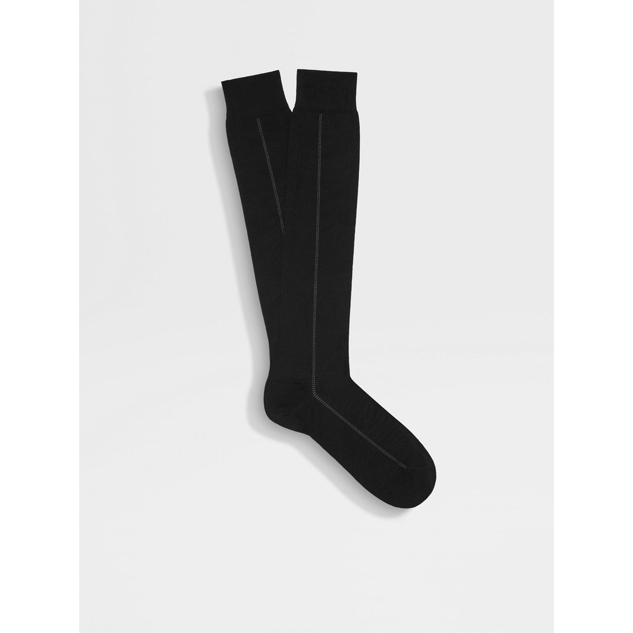 ZEGNA BLACK COTTON BLEND SOCKS