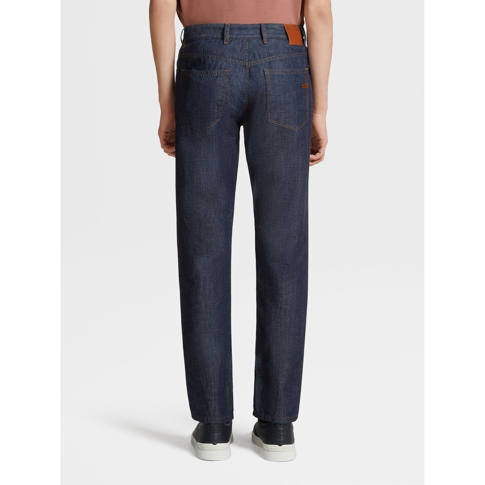 Rinse Wash Cotton and Line 5-Pocket Jeans