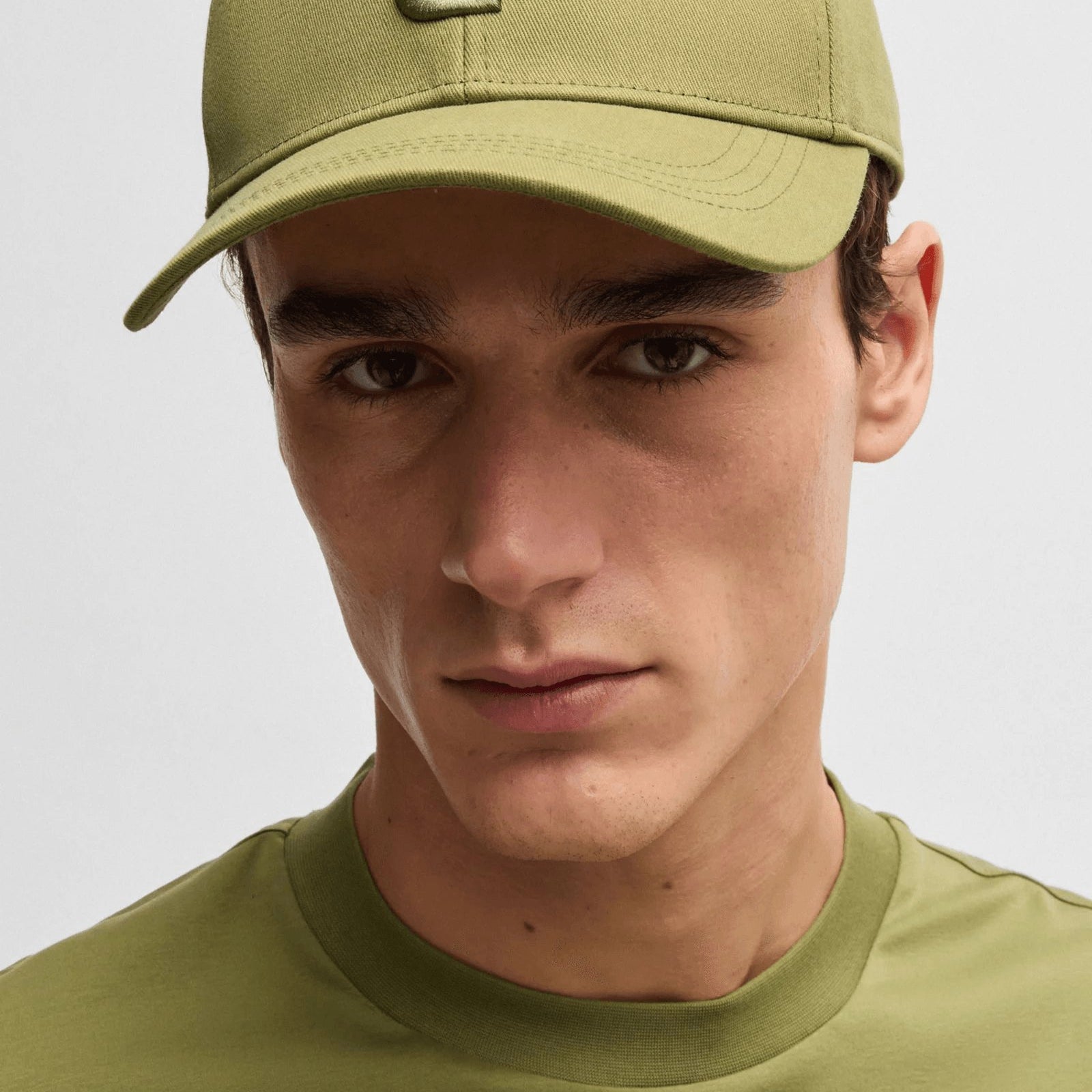 BOSS Cotton-twill cap with embroidered Double B monogram