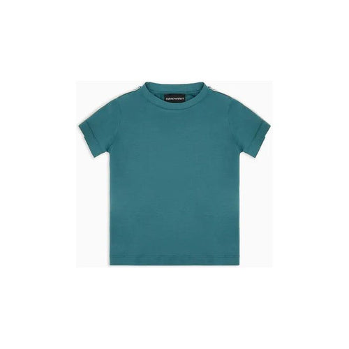 Load image into Gallery viewer, EMPORIO ARMANI KIDS ASV LYOCELL-BLEND JERSEY T-SHIRT WITH EMBOSSED LOGO TAPE - Yooto
