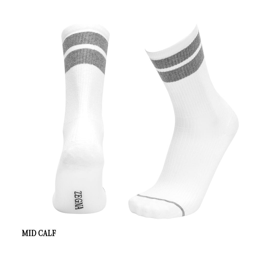 ZEGNA WHITE COTTON BLEND SOCKS