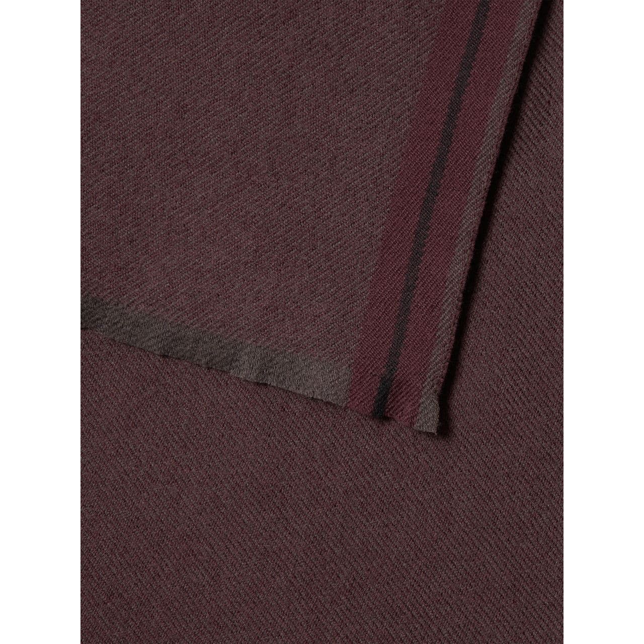 ZEGNA DARK BROWN WOOL SCARF