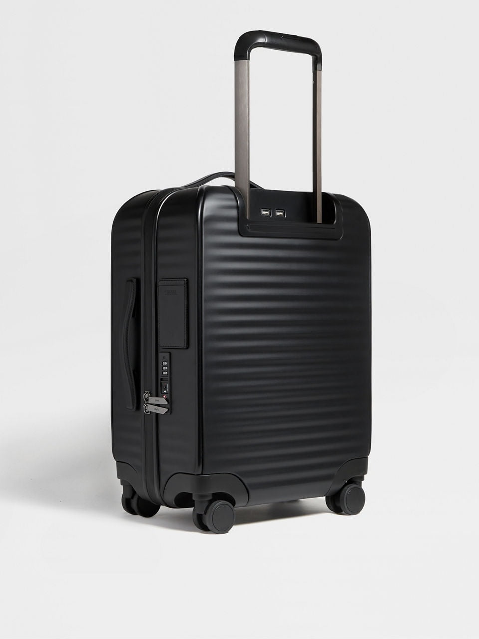 ZEGNA BLACK POLYCARBONATE TROLLEY