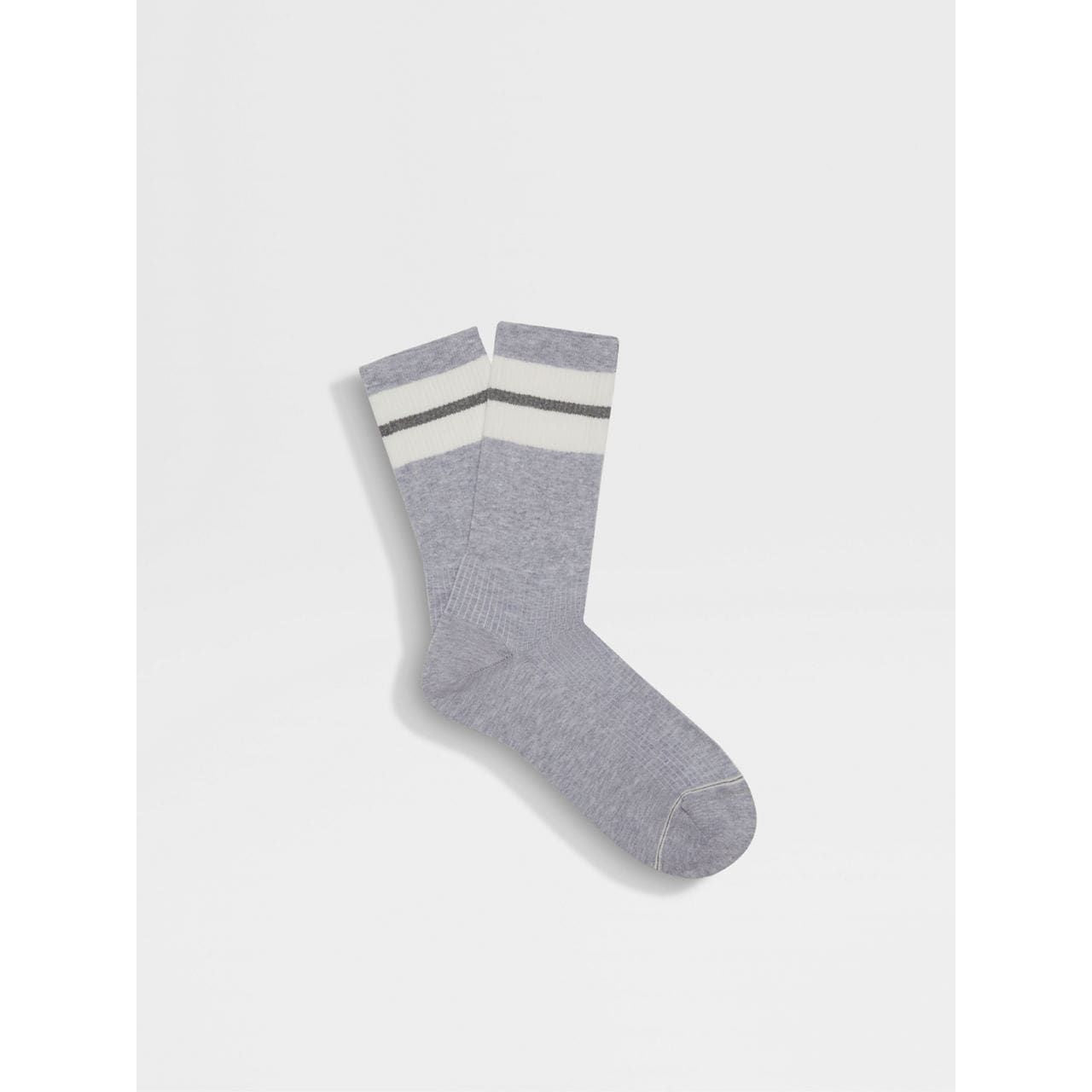 ZEGNA GREY COTTON BLEND SOCKS