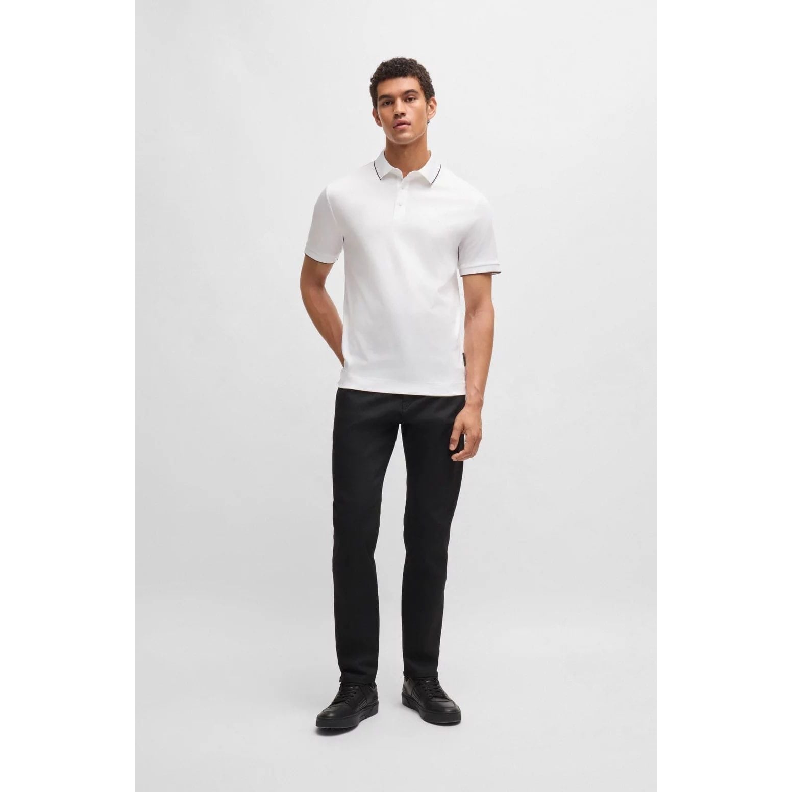 BOSS PORSCHE X BOSS REGULAR-FIT POLO SHIRT IN MERCERISED COTTON