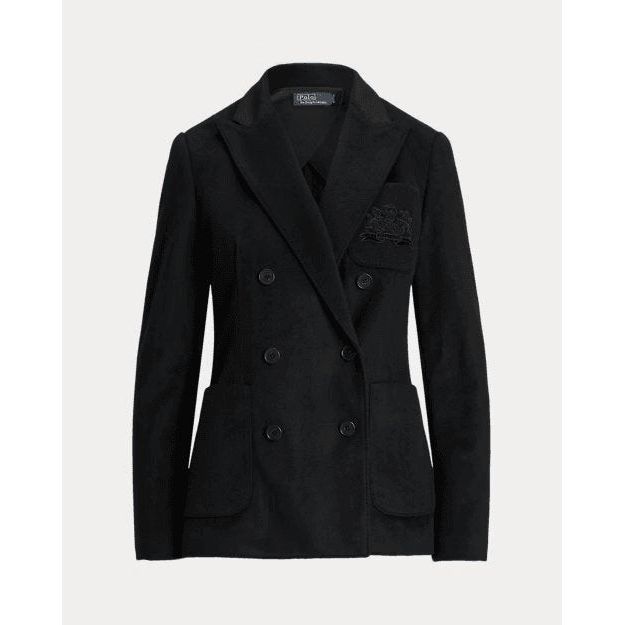 RALPH LAUREN Logo-Crest Brushed Blazer