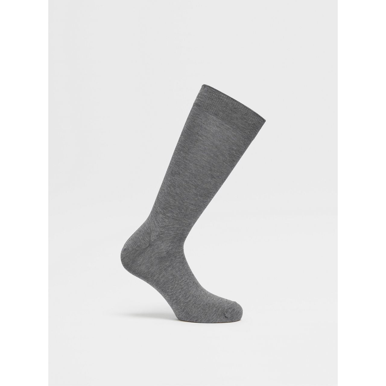 ZEGNA GREY COTTON BLEND SOCKS