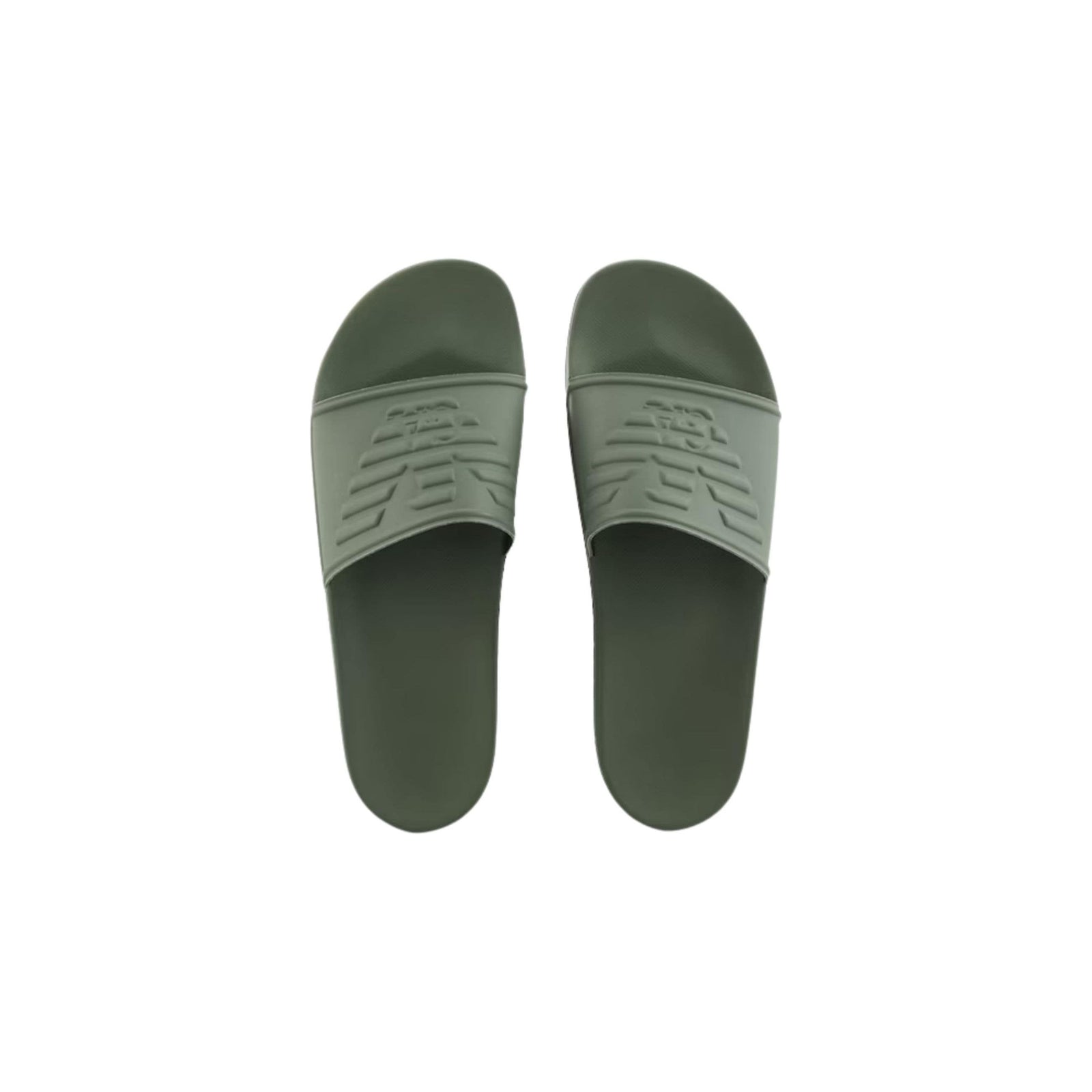 EMPORIO ARMANI PVC SLIDERS WITH OVERSIZED, EMBOSSED EAGLE