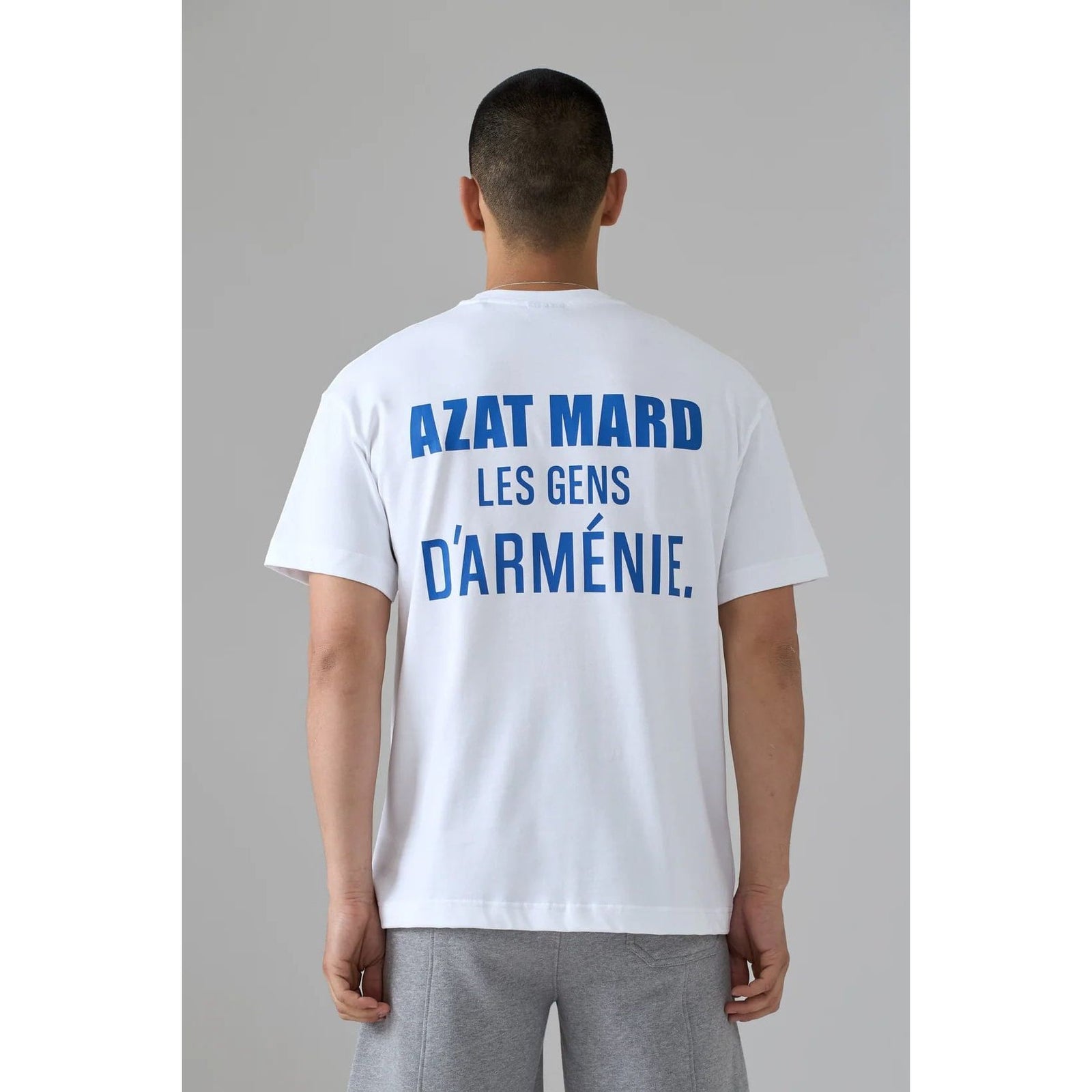 AZAT MARD LES GENS WHITE/BLUE T-SHIRT