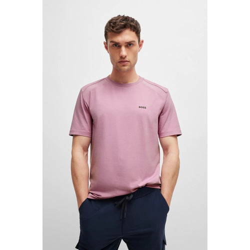 Load image into Gallery viewer, BOSS STRETCH-COTTON T-SHIRT WITH CREW NECKLINE AND LOGO DETAIL
