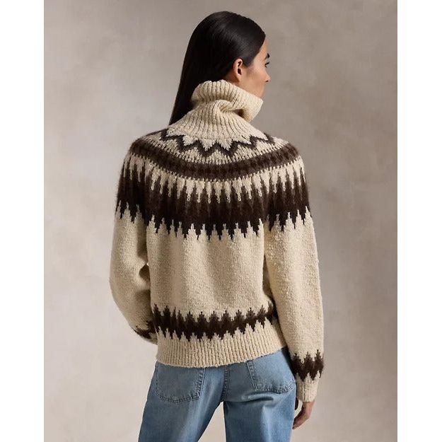 RALPH LAUREN Fair Isle Wool-Blend Roll Neck