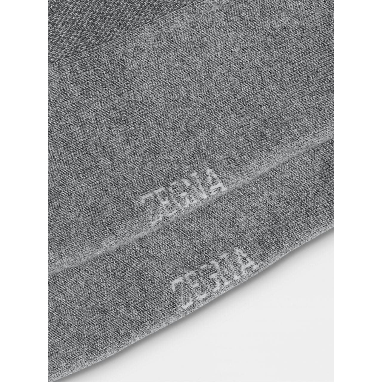 ZEGNA GREY COTTON BLEND SOCKS