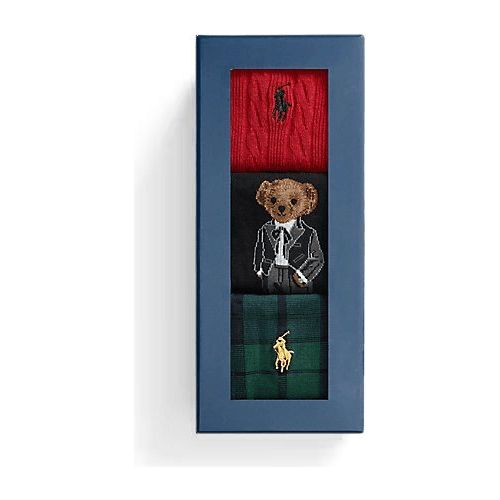 Load image into Gallery viewer, RALPH LAUREN Polo Bear Trouser Sock 3-Pack Gift Set
