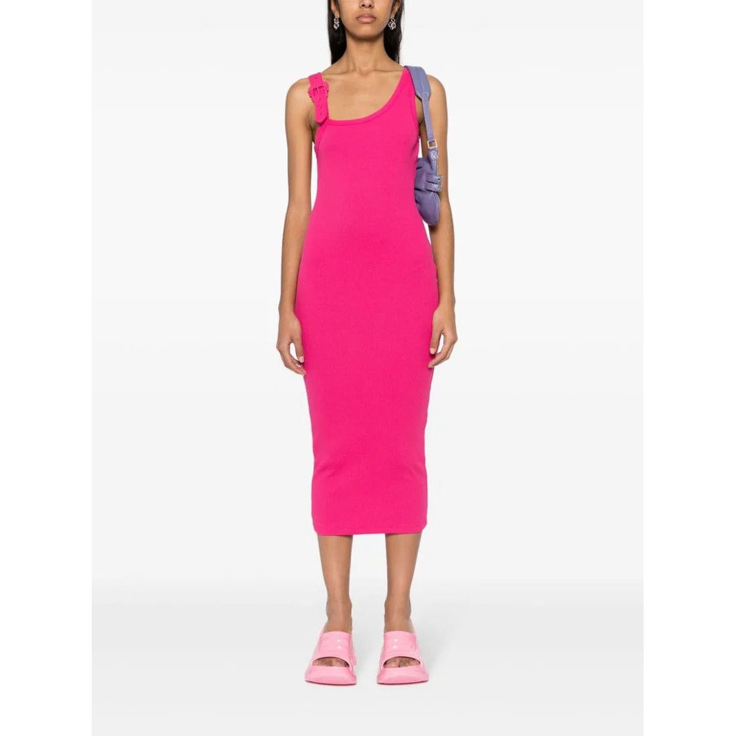 VERSACE JEANS COUTURE MIDI DRESS WITH BUCKLE - Yooto