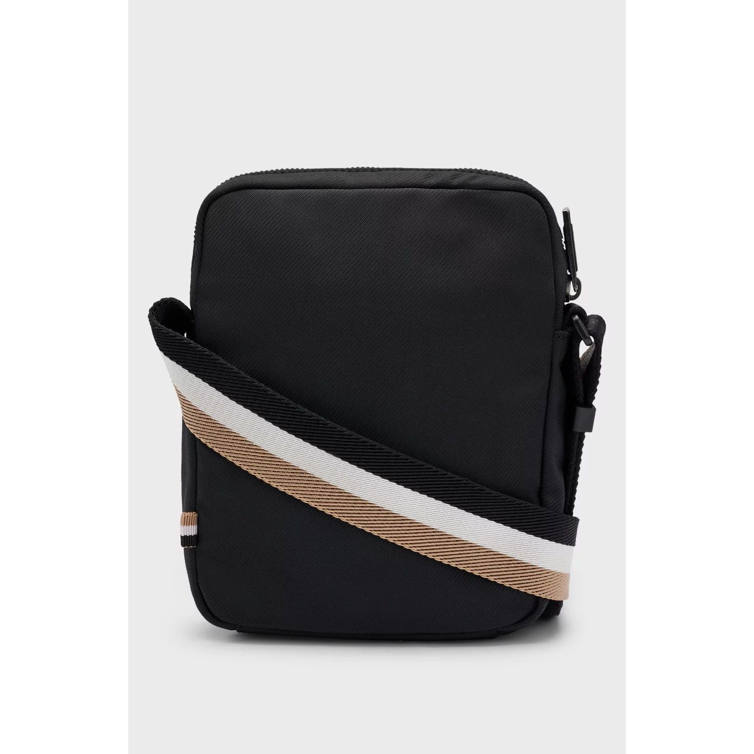 BOSS CROSSBODY BAG WITH CONTRAST LOGO AND SIGNATURE-STRIPE STRAP