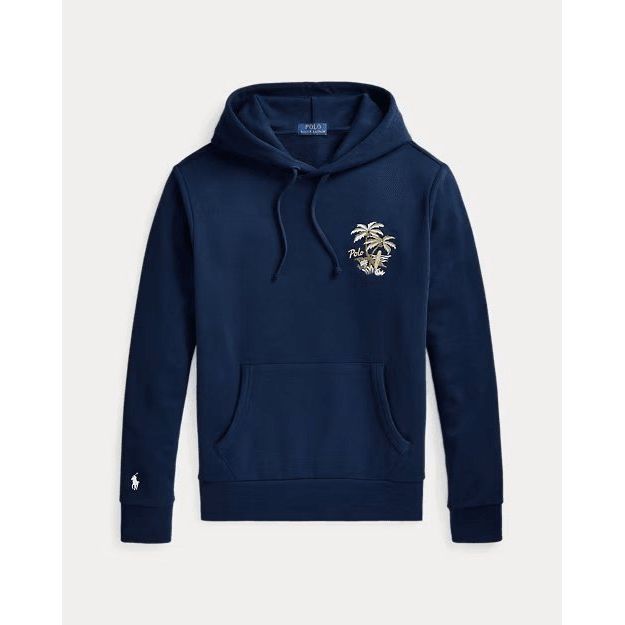 RALPH LAUREN Embroidered Loopback Fleece Hoodie