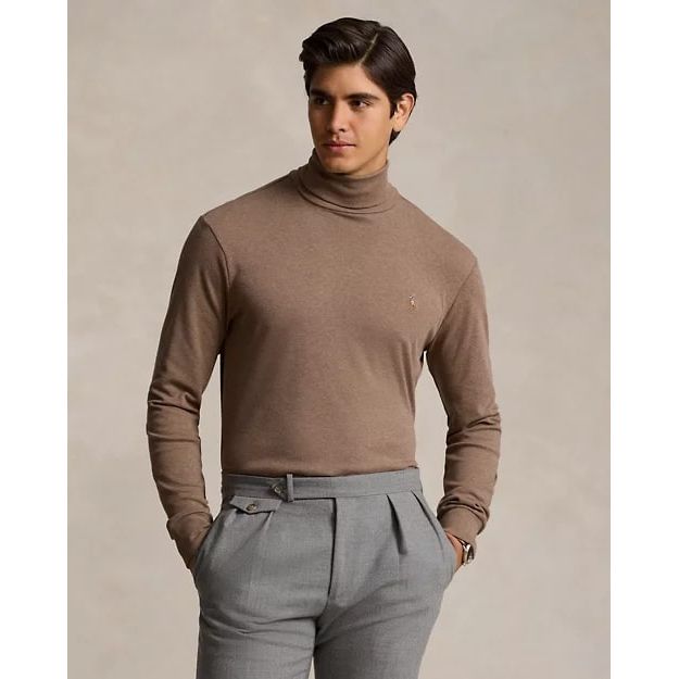 RALPH LAUREN Soft Cotton Roll Neck