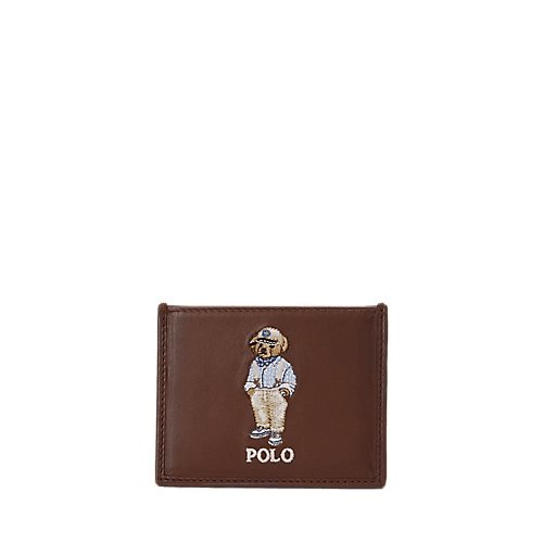 RALPH LAUREN Polo Bear Leather Card Case