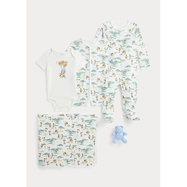 POLO RALPH LAUREN POLO BEAR COTTON 5-PIECE GIFT SET - Yooto