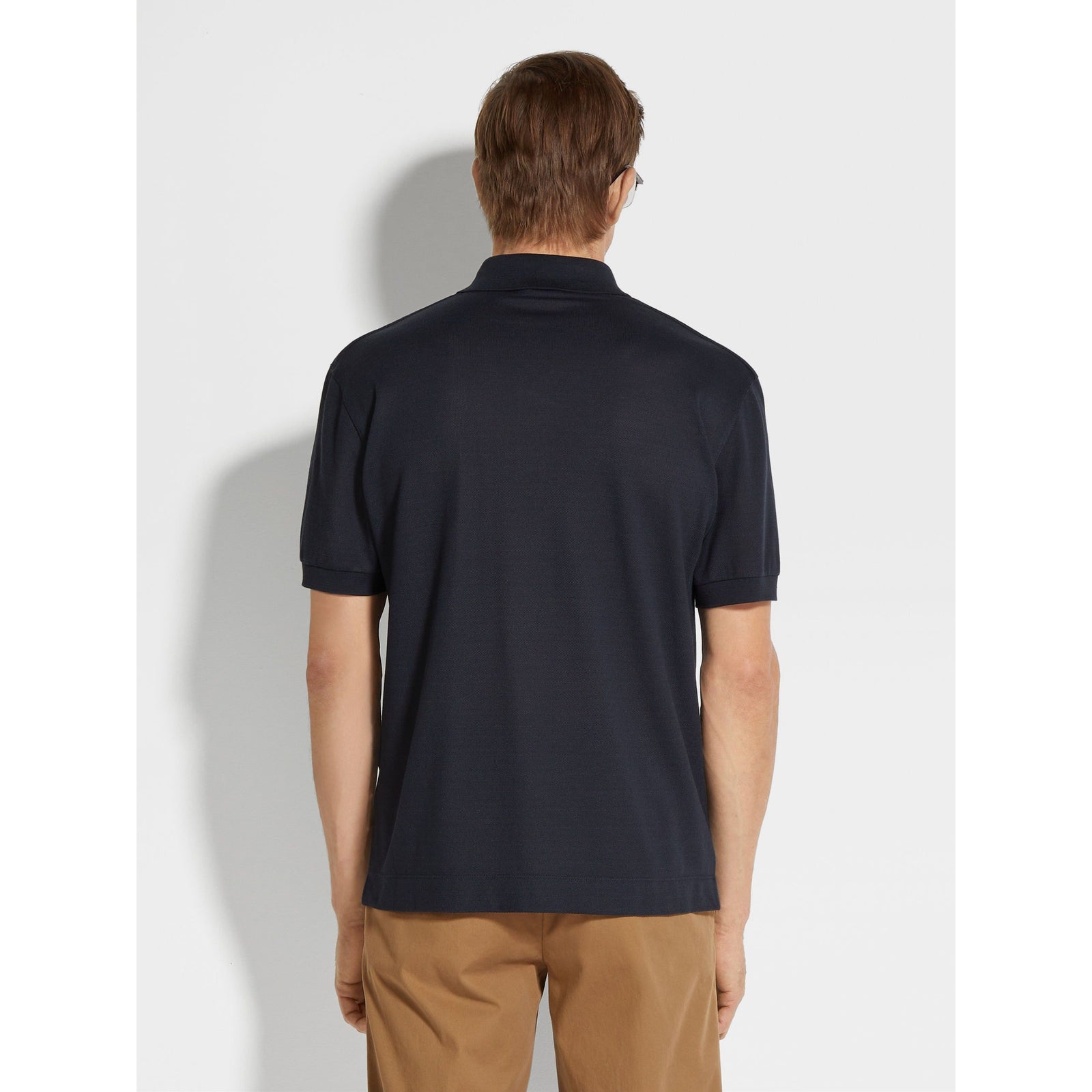 ZEGNA COTTON AND SILK POLO SHIRT