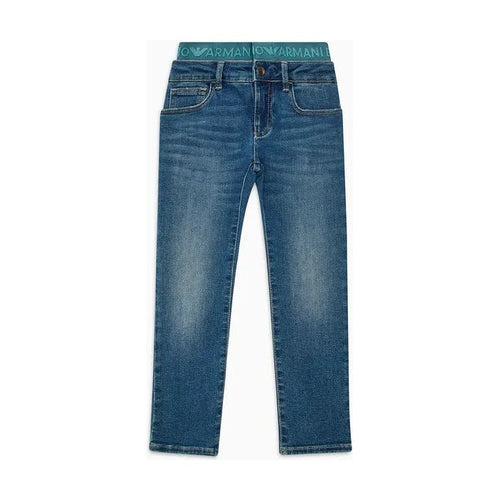 Load image into Gallery viewer, EMPORIO ARMANI KIDS J07 DENIM JEANS WITH ELASTICATED LOGO WAISTBAND - Yooto
