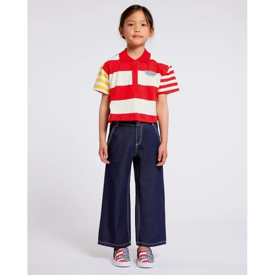 KENZO KIDS 'SAILOR' WIDE-LEG JEANS - Yooto