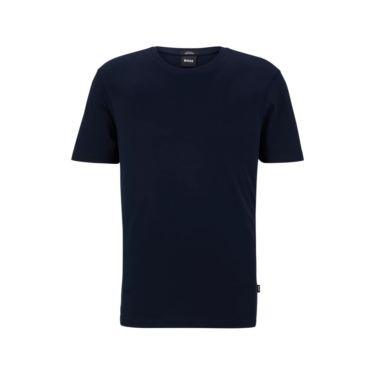 BOSS SLIM-FIT SHORT-SLEEVED T-SHIRT IN MERCERIZED COTTON