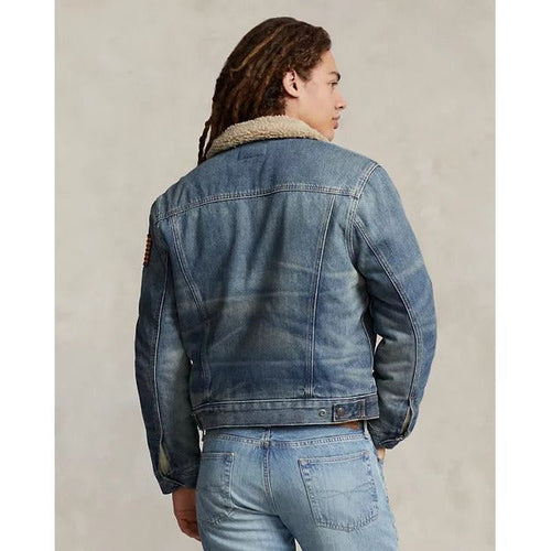 Load image into Gallery viewer, RALPH LAUREN Fleece-Lined Denim Trucker Jacket
