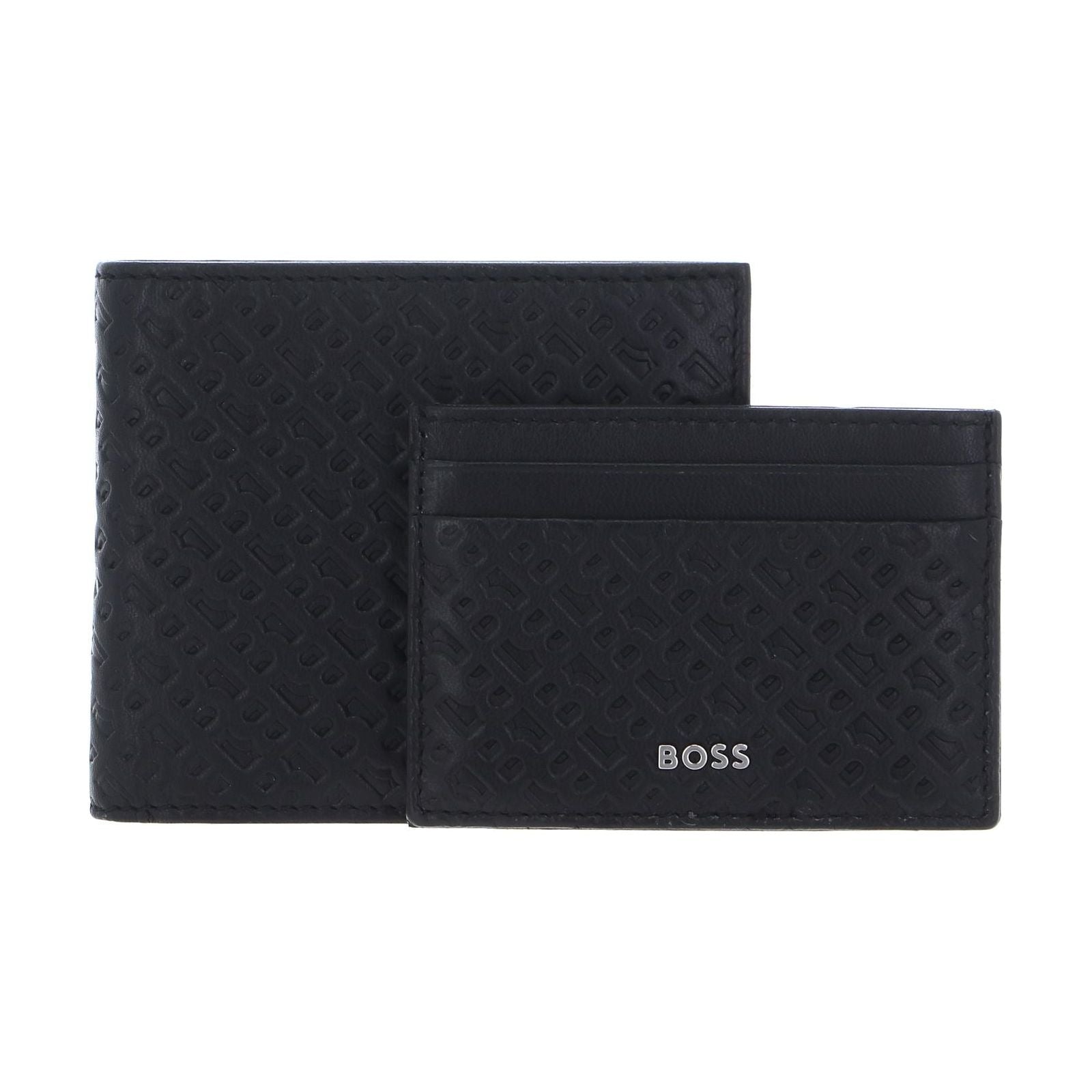 BOSS GIFTSET CARD CASE & CARD HOLDER BLACK