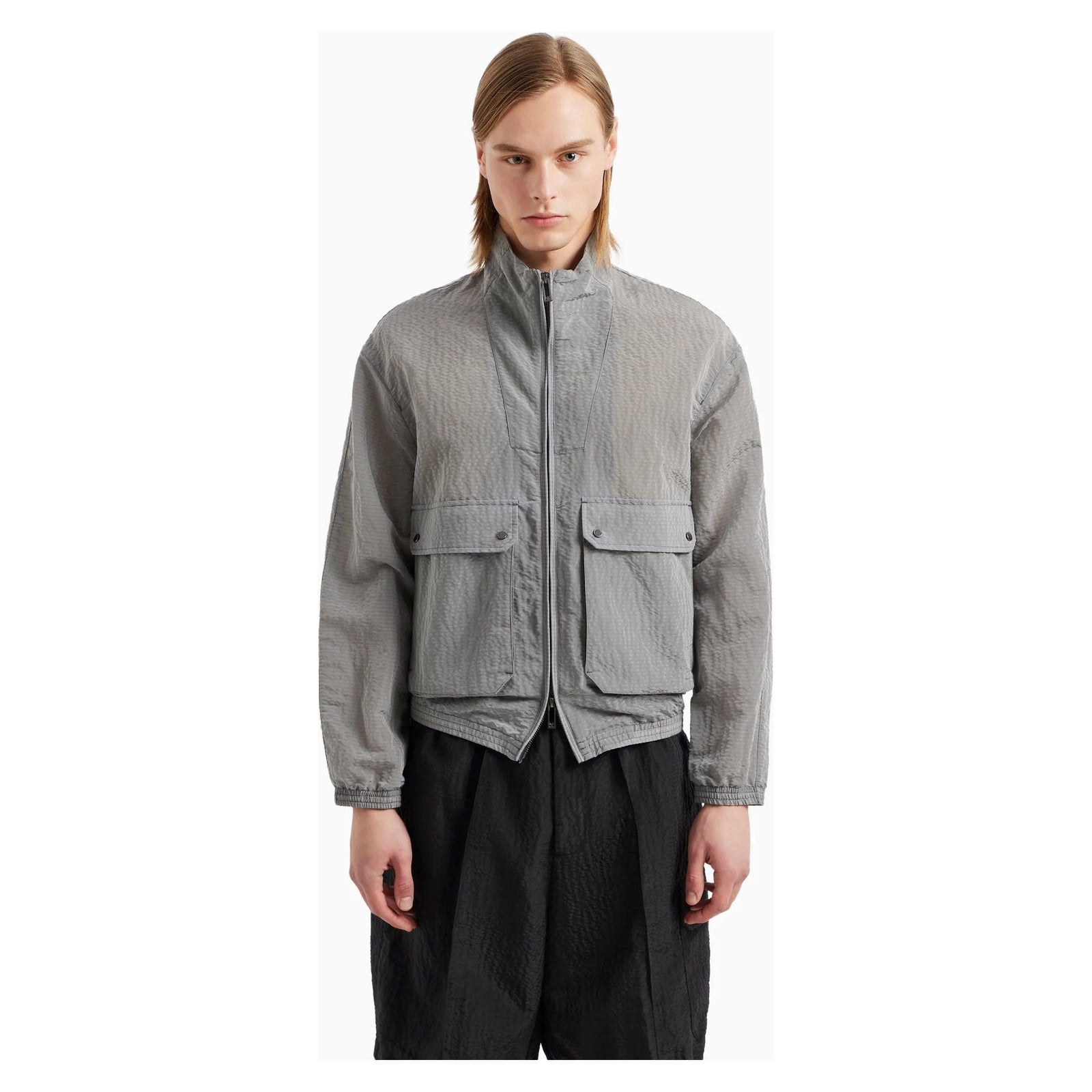 EMPORIO ARMANI LIGHT NYLON SEERSUCKER BLOUSON