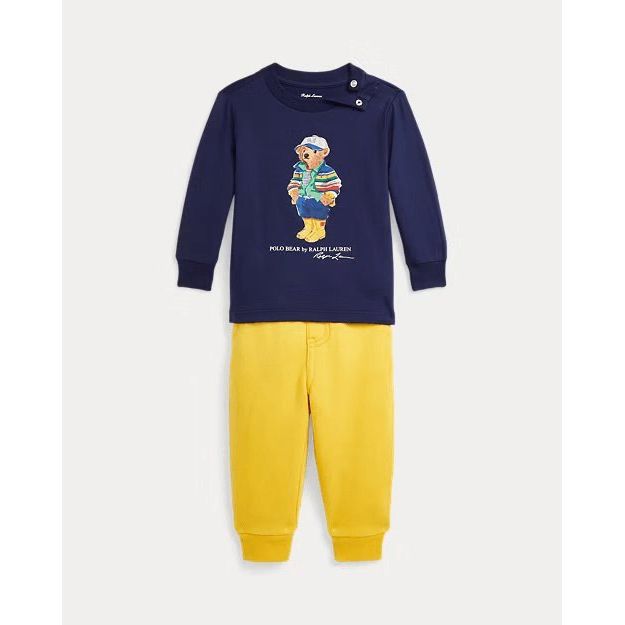 RALPH LAUREN Polo Bear Jersey Tee & Fleece Trouser