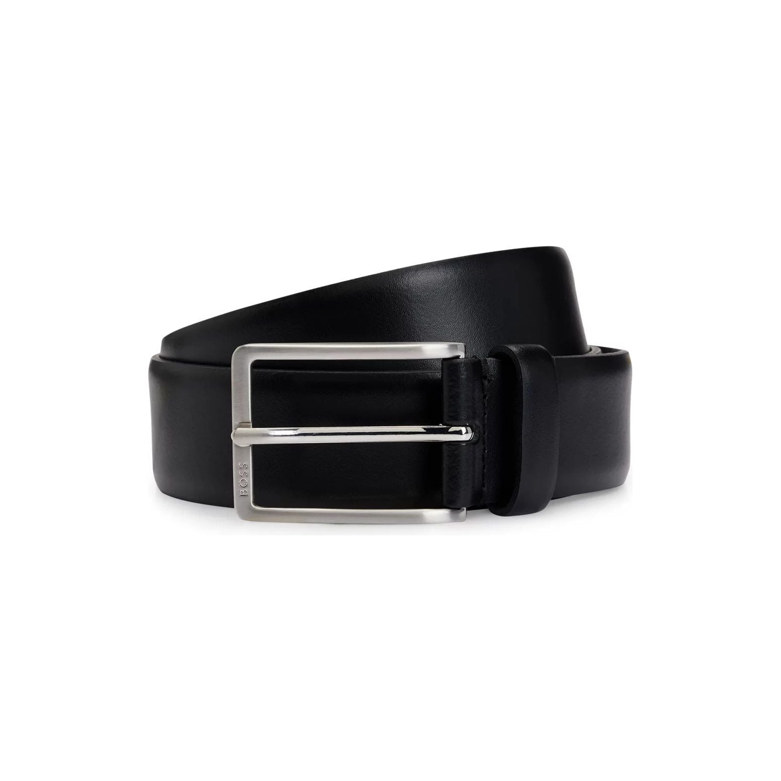 BOSS ITALIAN-MADE LEATHER BELT WITH ENGRAVED-LOGO BUCKLE - Yooto