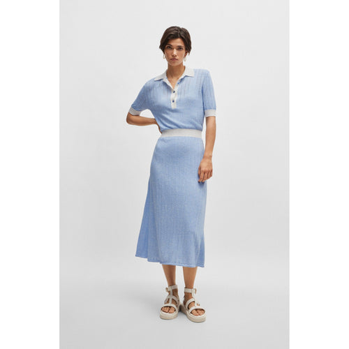 Load image into Gallery viewer, BOSS LINEN BLEND DRESS WITH BUTTON CLOSURE - Yooto
