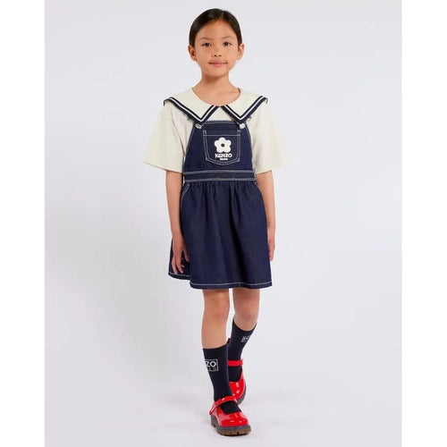 Load image into Gallery viewer, KENZO KIDS DENIM PINAFORE DRESS - Yooto
