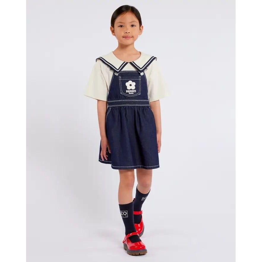 KENZO KIDS DENIM PINAFORE DRESS - Yooto