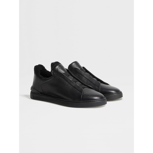 Load image into Gallery viewer, ZEGNA BLACK DEERSKIN TRIPLE STITCH™ SNEAKERS
