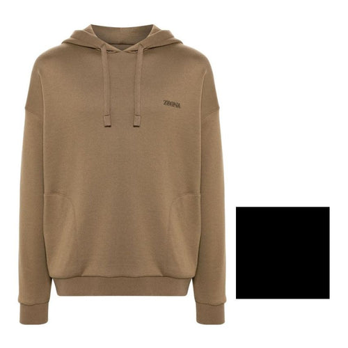 Load image into Gallery viewer, ZEGNA LOGO-EMBROIDERED BACK YOKE COTTON BLEND HOODIE
