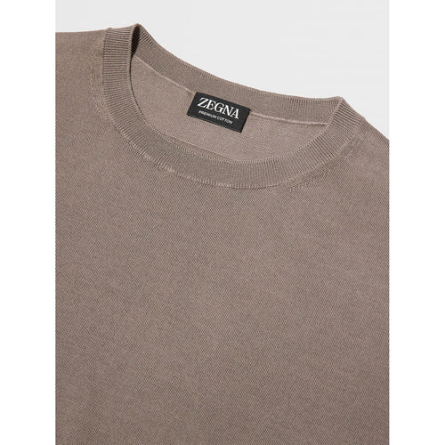 Load image into Gallery viewer, ZEGNA DARK TAUPE PREMIUM COTTON T-SHIRT
