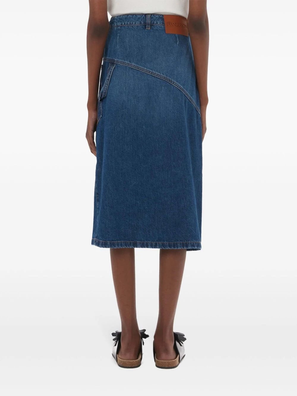 JW Anderson wrap-design denim skirt