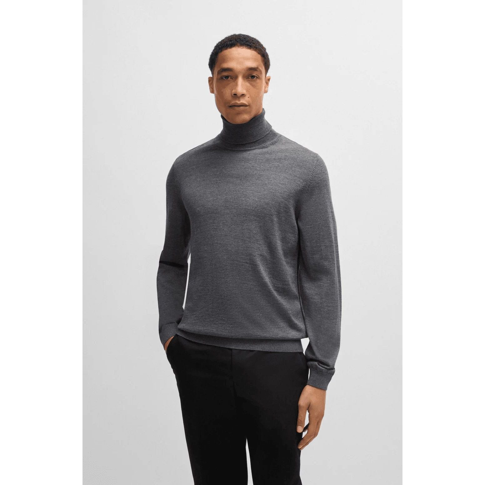 BOSS SLIM-FIT ROLLNECK SWEATER IN MERINO WOOL