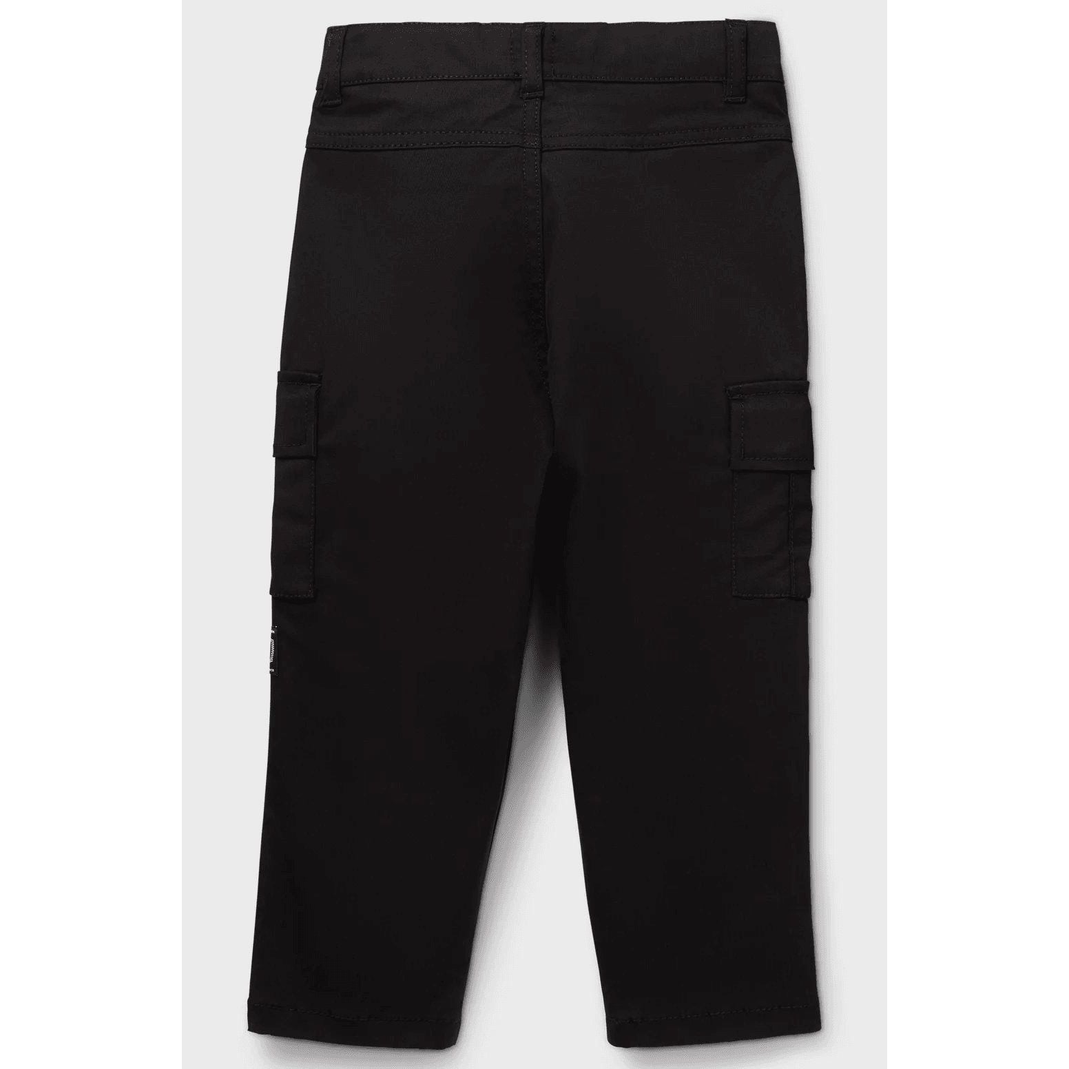 BOSS KIDS' TAPERED-FIT TROUSERS IN STRETCH-COTTON TWILL