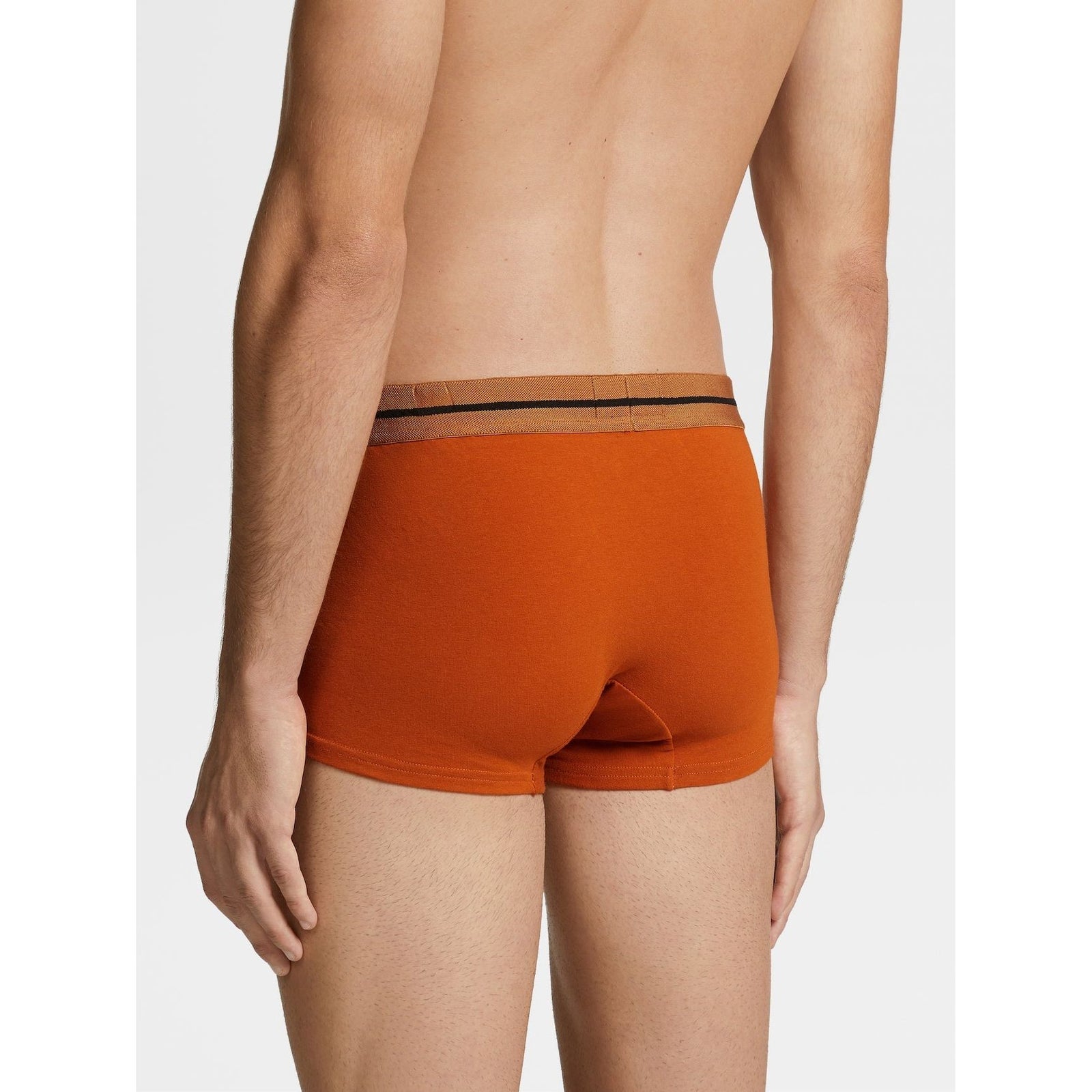 ZEGNA Orange Stretch Cotton Trunks