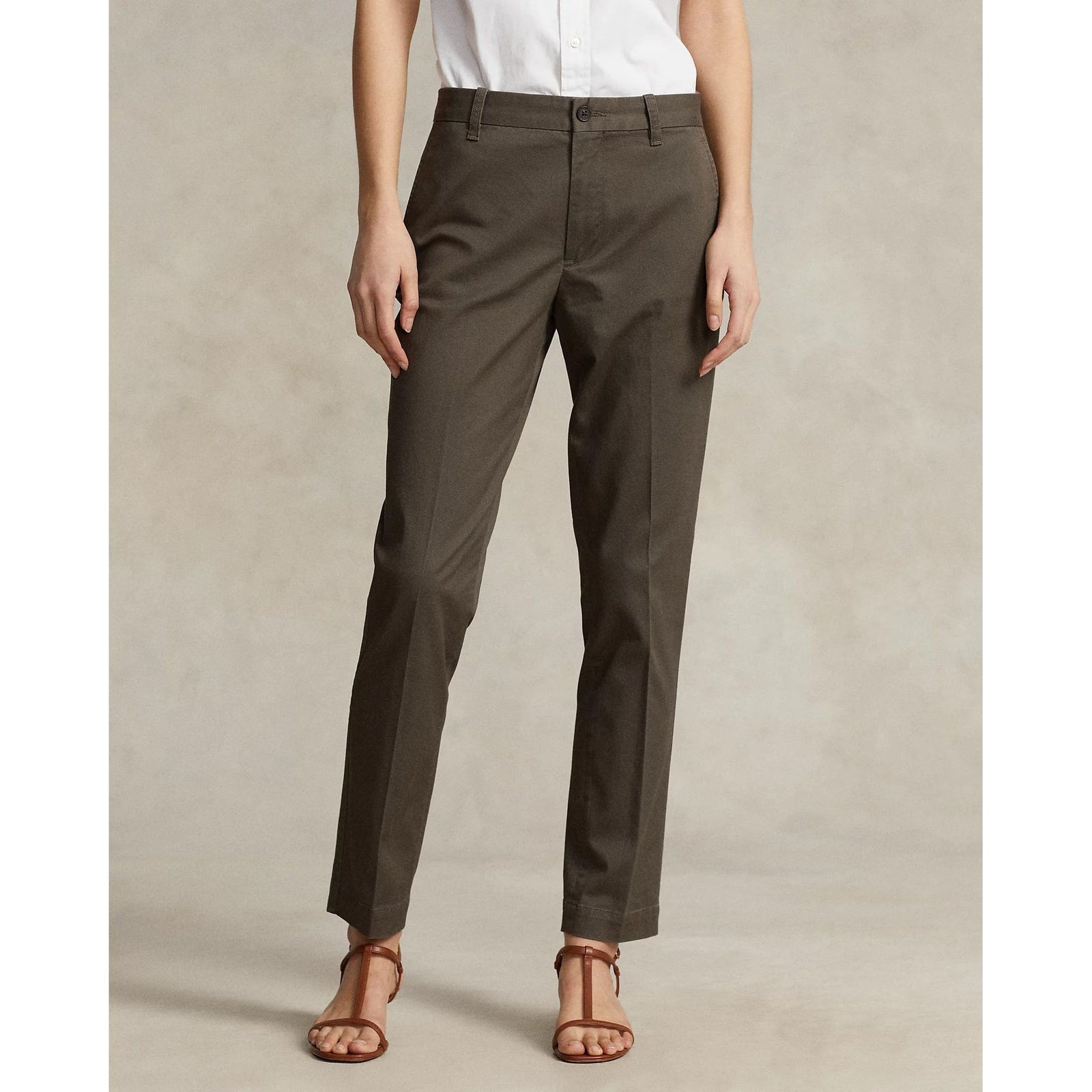 RALPH LAUREN Cropped Slim Fit Twill Chino Trouser