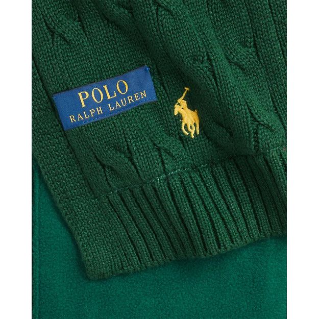 RALPH LAUREN Cable-Knit Cotton Scarf