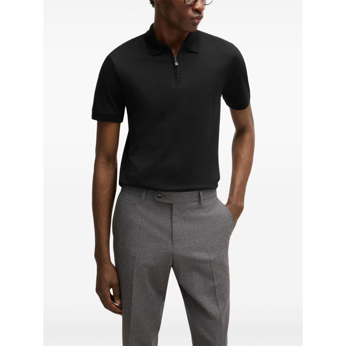 BOSS SLIM-FIT MERCERIZED COTTON POLO SHIRT