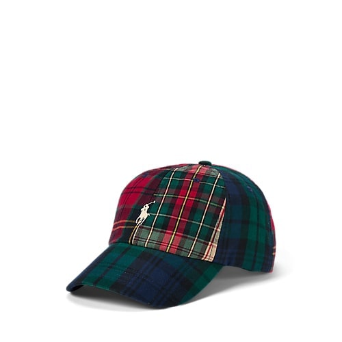 RALPH LAUREN Plaid Oxford Ball Cap