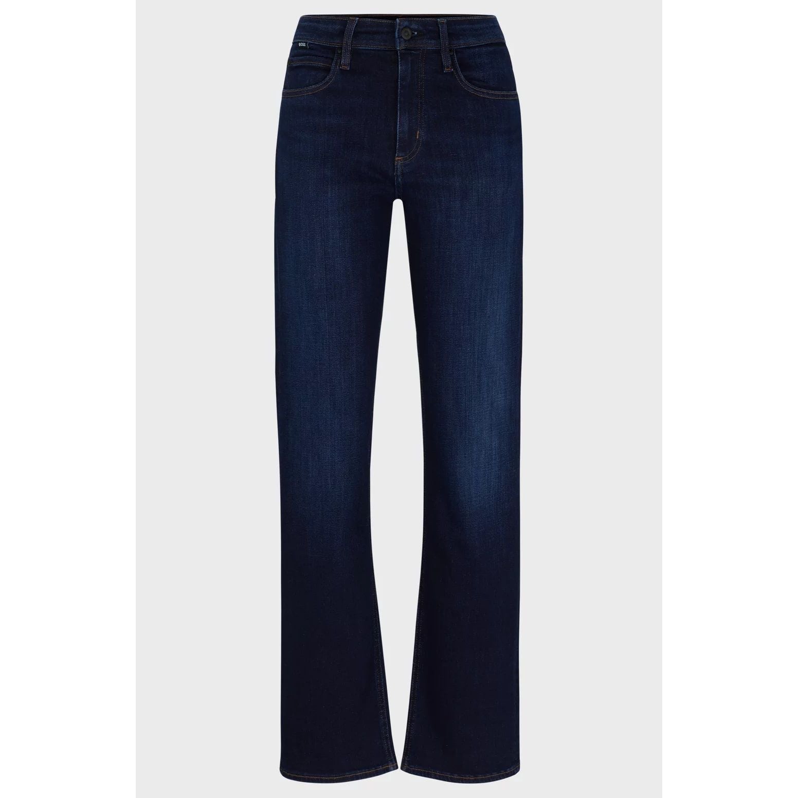 BOSS STRAIGHT-FIT JEANS IN BLUE STRETCH DENIM