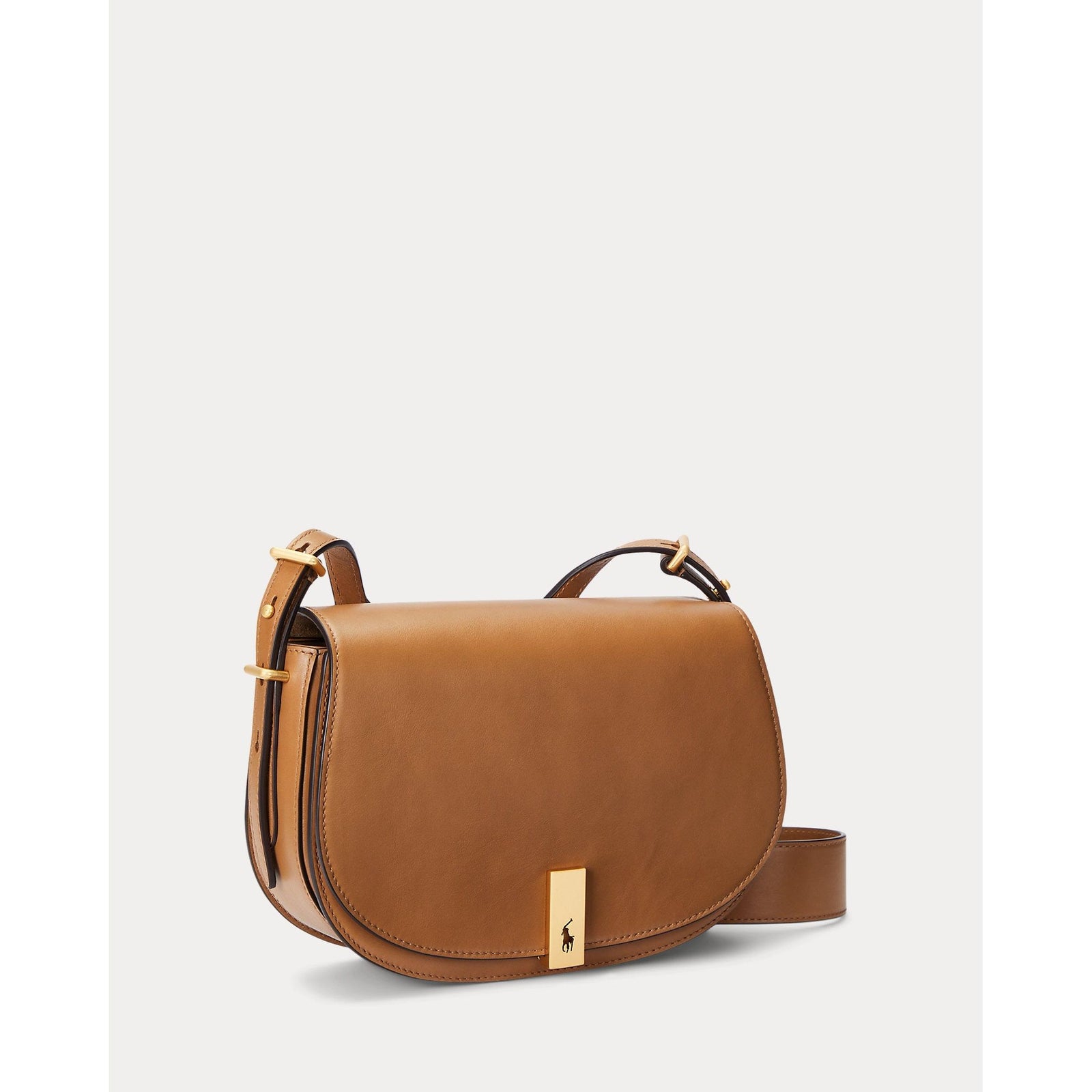 RALPH LAUREN Polo ID Leather Saddle Bag